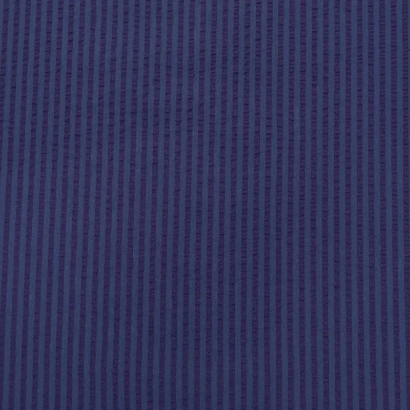 Dressmaking Cotton Seersucker - Blue - Two Tone