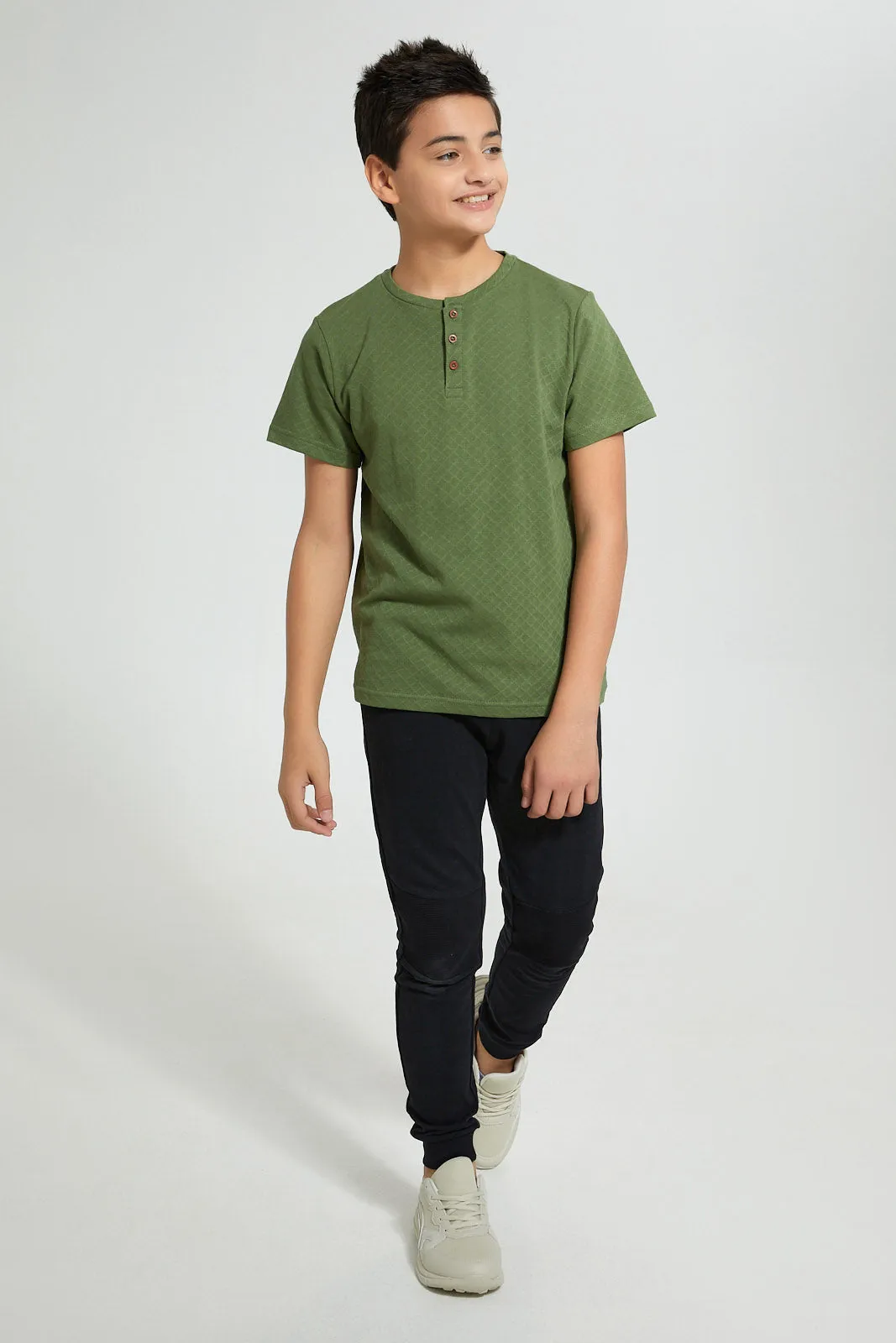 Green Henley T-Shirt