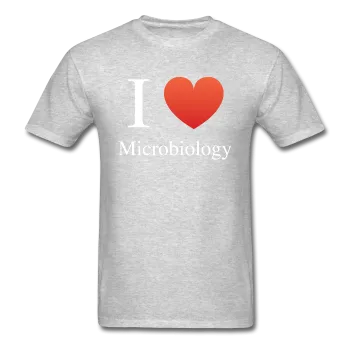 "I ♥ Microbiology" (white) - Men's T-Shirt