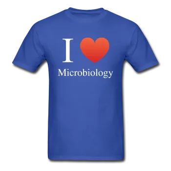 "I ♥ Microbiology" (white) - Men's T-Shirt